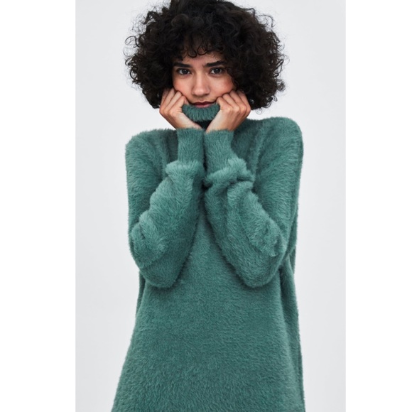 zara fuzzy sweater